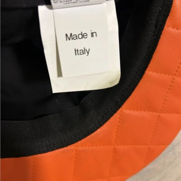 Moschino Orange Quilted Cap display picture 1